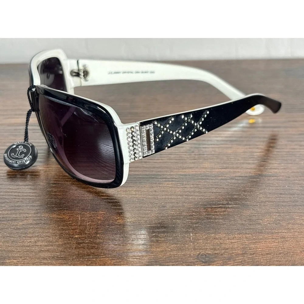 Jimmy Crystal New York GL907 C03 Swarovski Crystal Sunglasses White Black‎